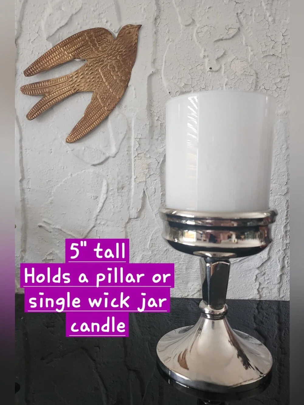 Pottery Barn Silver Plated Candle Stand